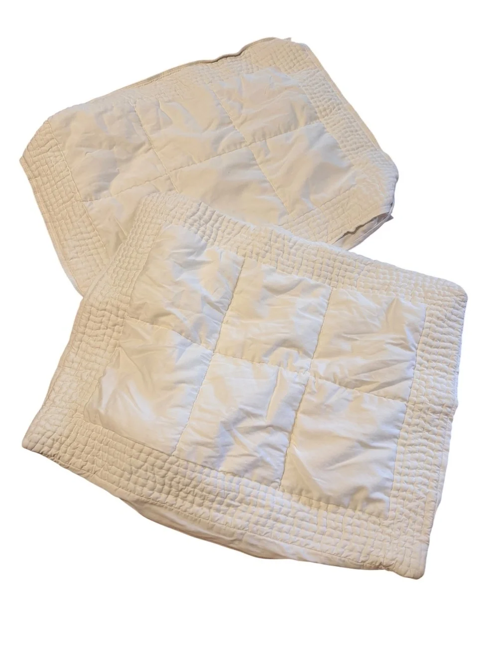 Boll & Branch Organic Cotton Quilted Pillow Shams - Set of 2, White